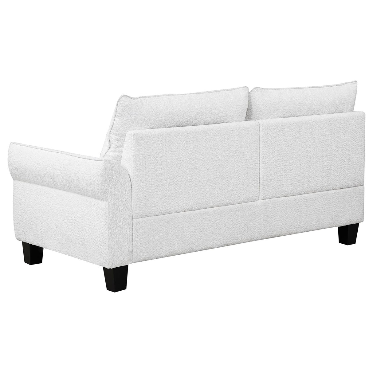 Caspian Upholstered Curved Arms Sectional Sofa White and Black from Coaster - Luna Furniture