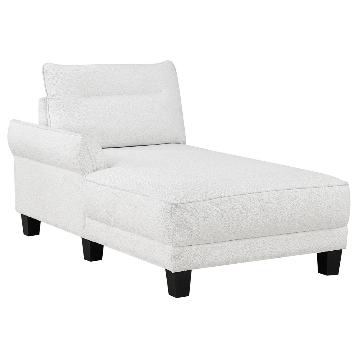 Caspian Upholstered Curved Arms Sectional Sofa White and Black from Coaster - Luna Furniture