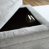 Casselbury Cement Ottoman With Storage from Ashley - Luna Furniture