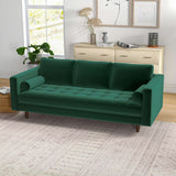 Catherine Mid-Century Modern Sofa 84" / Dark Green Velvet - AFC00043 - Luna Furniture