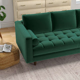 Catherine Mid-Century Modern Sofa 84" / Dark Green Velvet - AFC00043 - Luna Furniture