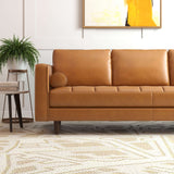 Catherine Mid-Century Modern Sofa 88" / Tan Leather - AFC00083 - Luna Furniture