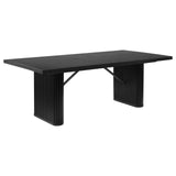 Catherine Rectangular Double Pedestal Dining Table Black from Coaster - Luna Furniture