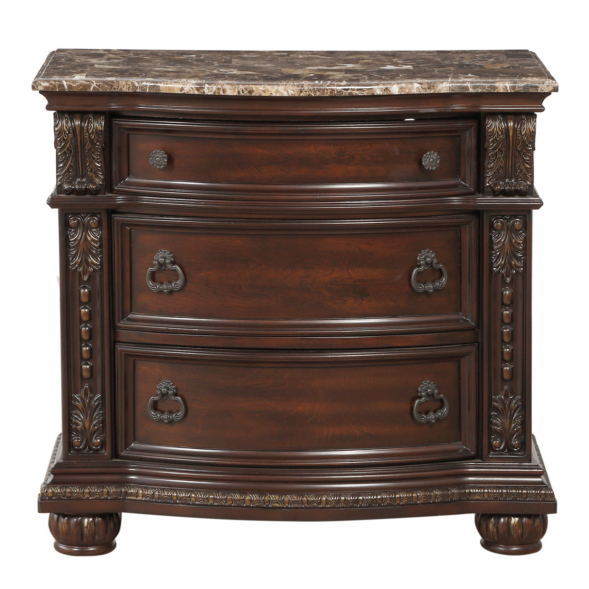 Cavalier Dark Cherry Nightstand - Luna Furniture