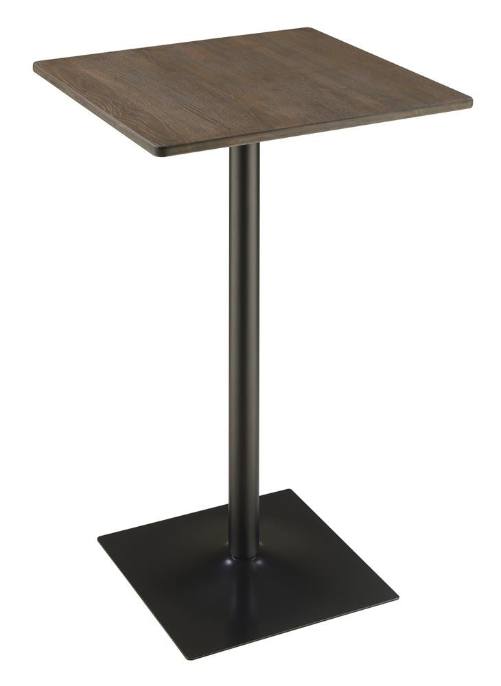 Cavalier Dark Elm/Matte Black Square Bar Table from Coaster - Luna Furniture