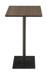 Cavalier Dark Elm/Matte Black Square Bar Table from Coaster - Luna Furniture