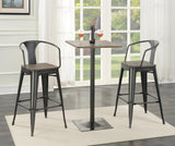 Cavalier Dark Elm/Matte Black Square Bar Table from Coaster - Luna Furniture