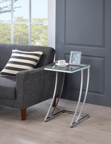 Cayden Chrome/Clear Rectangular Top Accent Table from Coaster - Luna Furniture