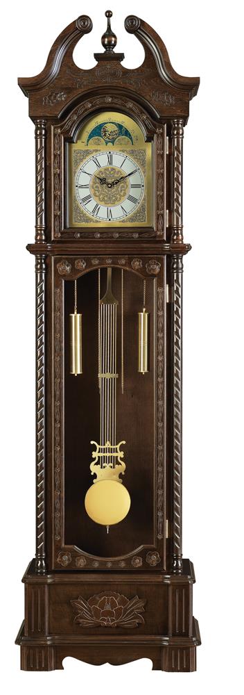 Cedric Golden Brown Grandfather Clock with Chime from Coaster - Luna Furniture