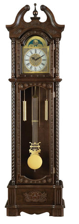 Cedric Golden Brown Grandfather Clock with Chime from Coaster - Luna Furniture