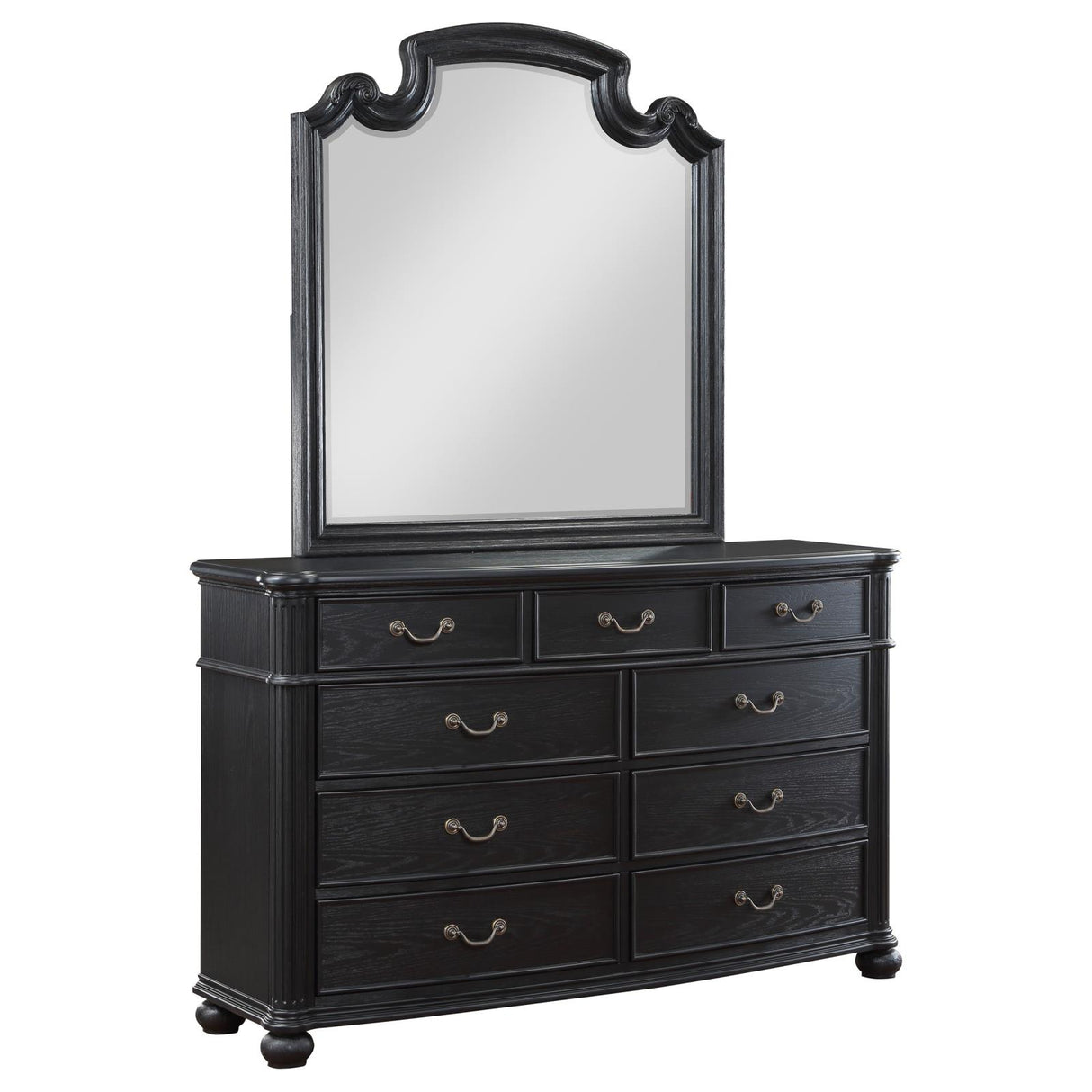 Celina Black 9-Drawer Bedroom Dresser with Mirror from Coaster - Luna Furniture