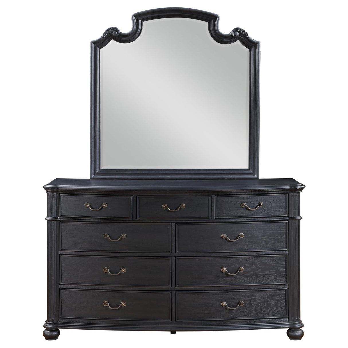 Celina Black 9-Drawer Bedroom Dresser with Mirror from Coaster - Luna Furniture