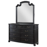 Celina Black 9-Drawer Bedroom Dresser with Mirror from Coaster - Luna Furniture