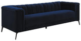 Chalet 2-Piece Tuxedo Arm Living Room Set Blue from Coaster - Luna Furniture