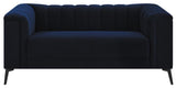 Chalet Tuxedo Arm Loveseat Blue from Coaster - Luna Furniture