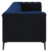 Chalet Tuxedo Arm Sofa Blue - 509211 - Luna Furniture