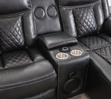 Champion Black Reclining Sectional - Champion Black - Luna Furniture