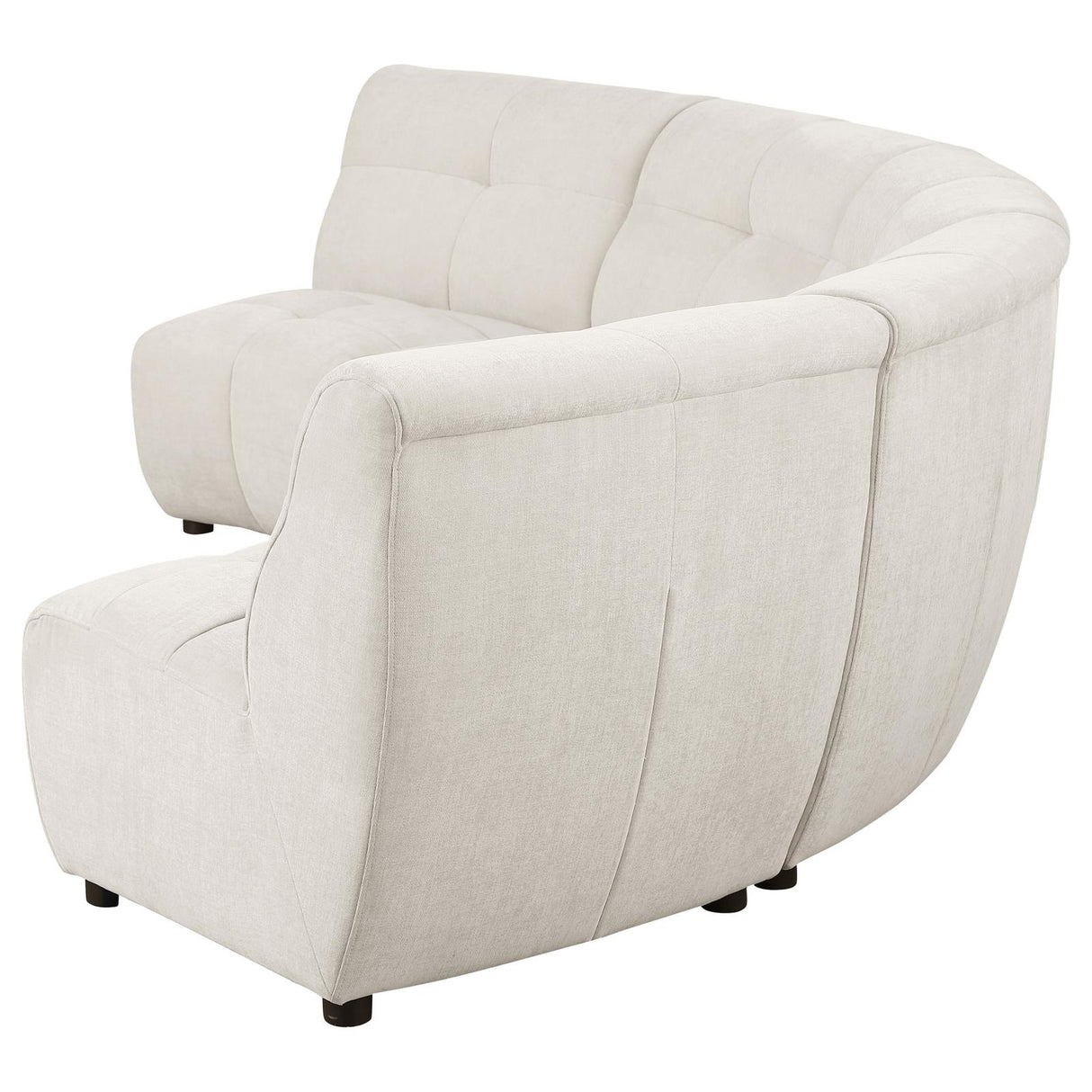 Charlotte 5-piece Upholstered Curved Modular Sectional Sofa Ivory from Coaster - Luna Furniture