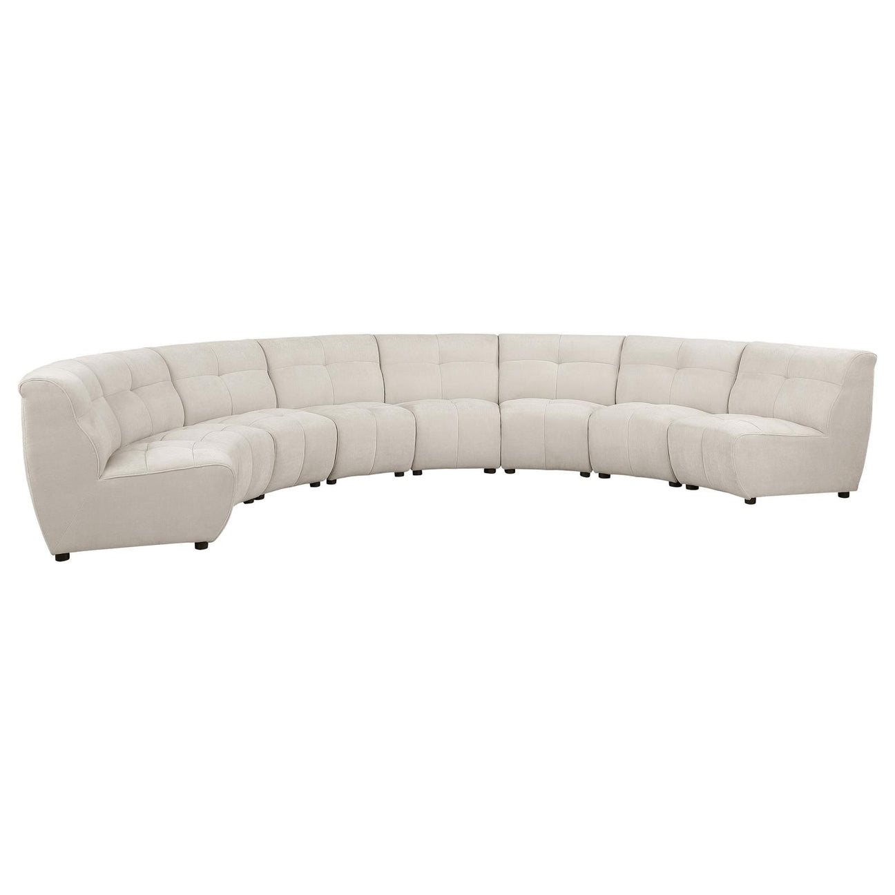 Charlotte 8-piece Upholstered Curved Modular Sectional Sofa Ivory from Coaster - Luna Furniture