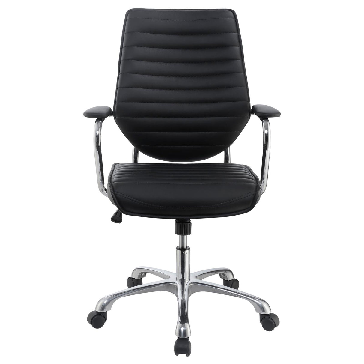 Chase Black/Chrome High Back Office Chair from Coaster - Luna Furniture