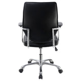 Chase Black/Chrome High Back Office Chair from Coaster - Luna Furniture