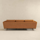 Chase Mid Century Modern Tan Genuine Leather Sofa - AFC00016 - Luna Furniture