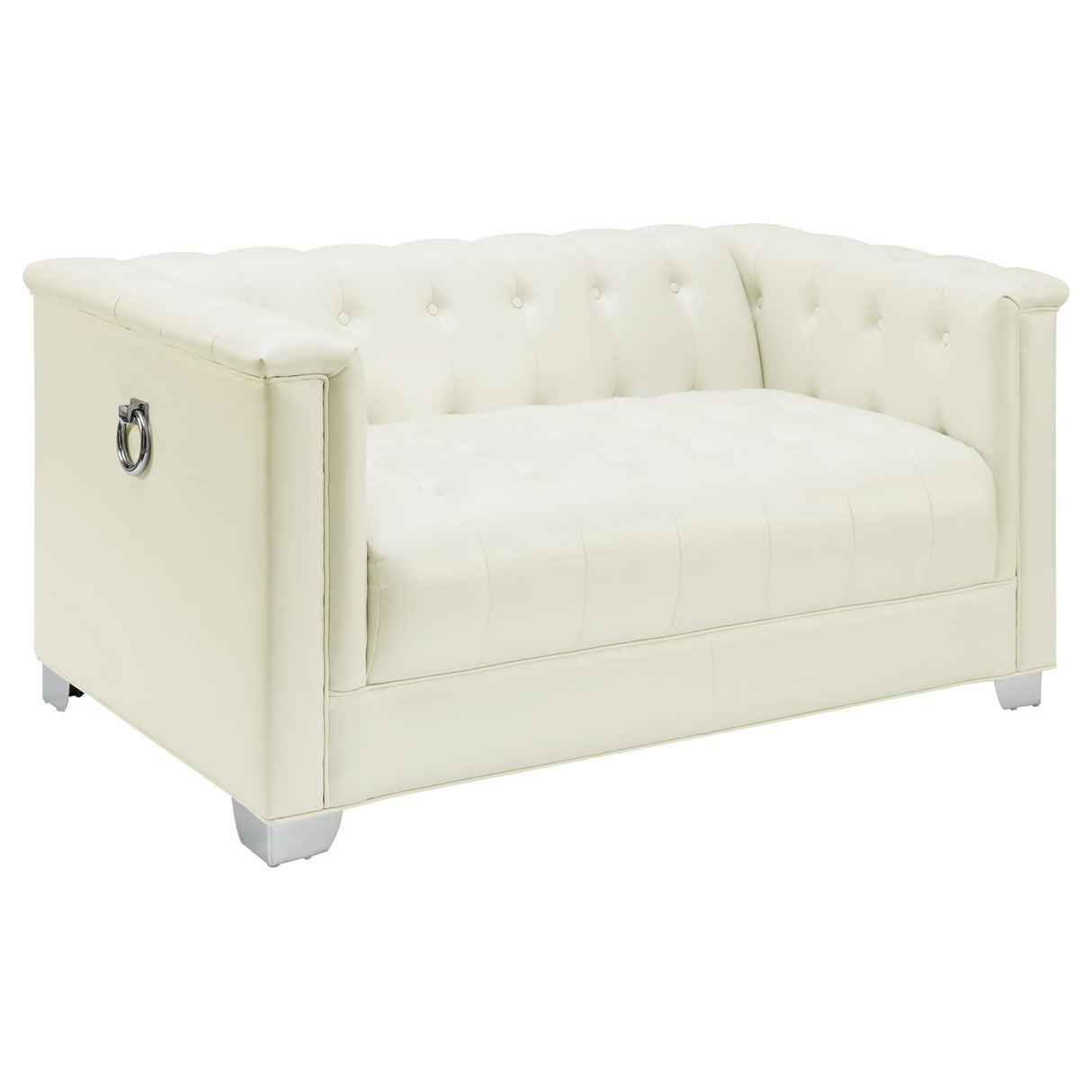 Chaviano 4-piece Upholstered Tufted Sofa Set Pearl White from Coaster - Luna Furniture