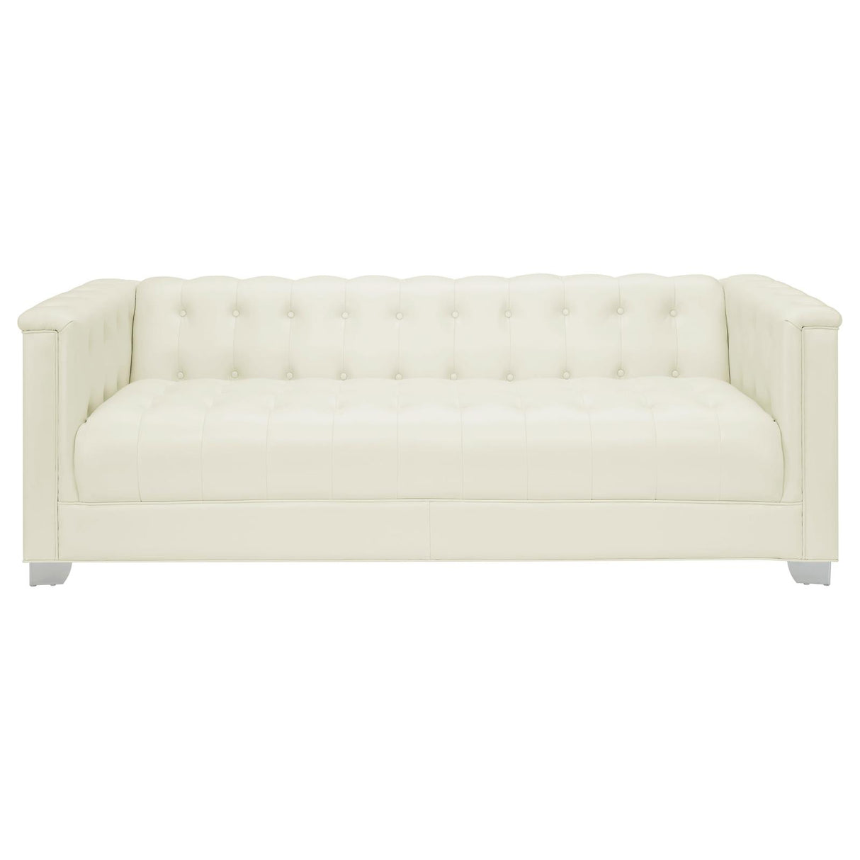 Chaviano 4-piece Upholstered Tufted Sofa Set Pearl White from Coaster - Luna Furniture