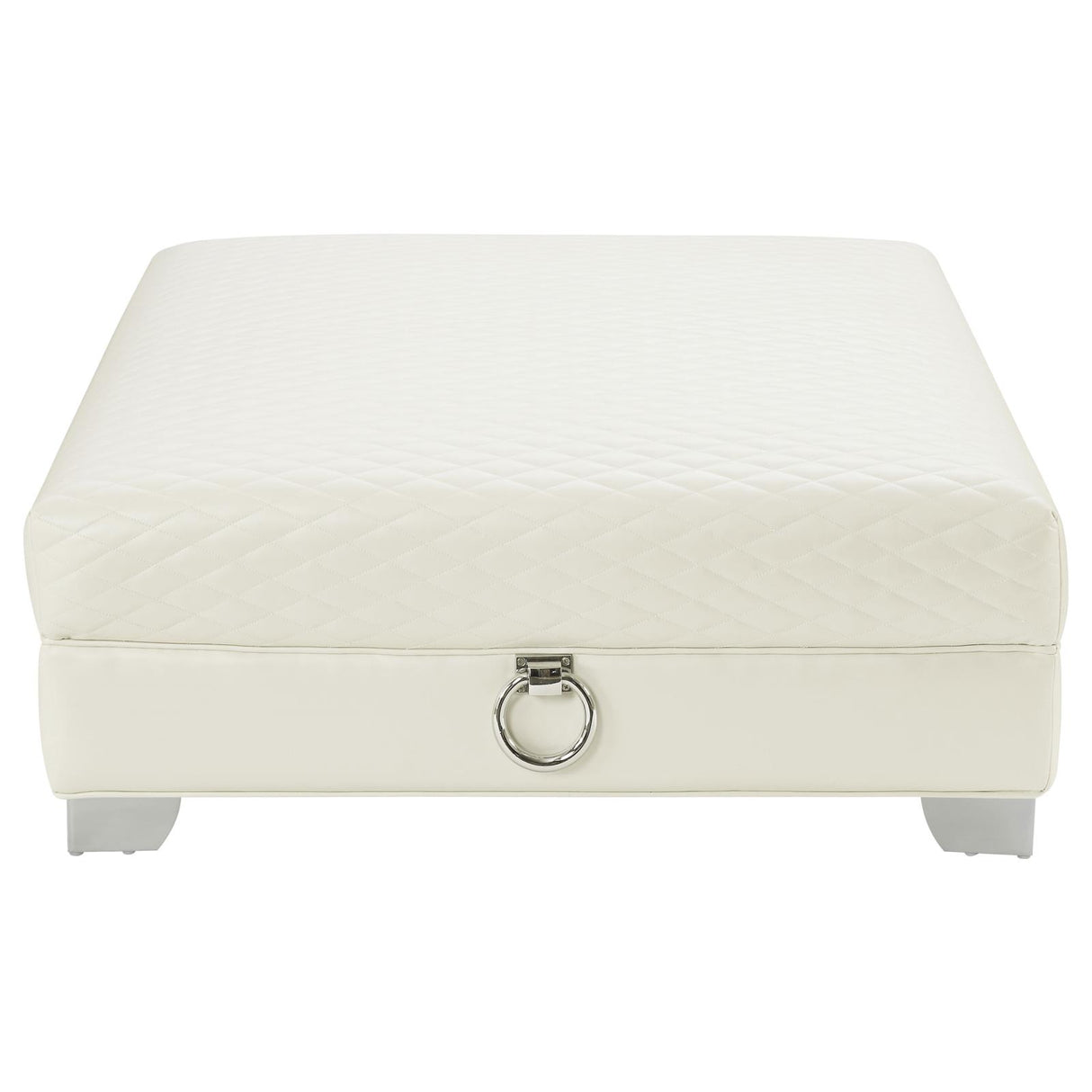 Chaviano Upholstered Ottoman Pearl White from Coaster - Luna Furniture