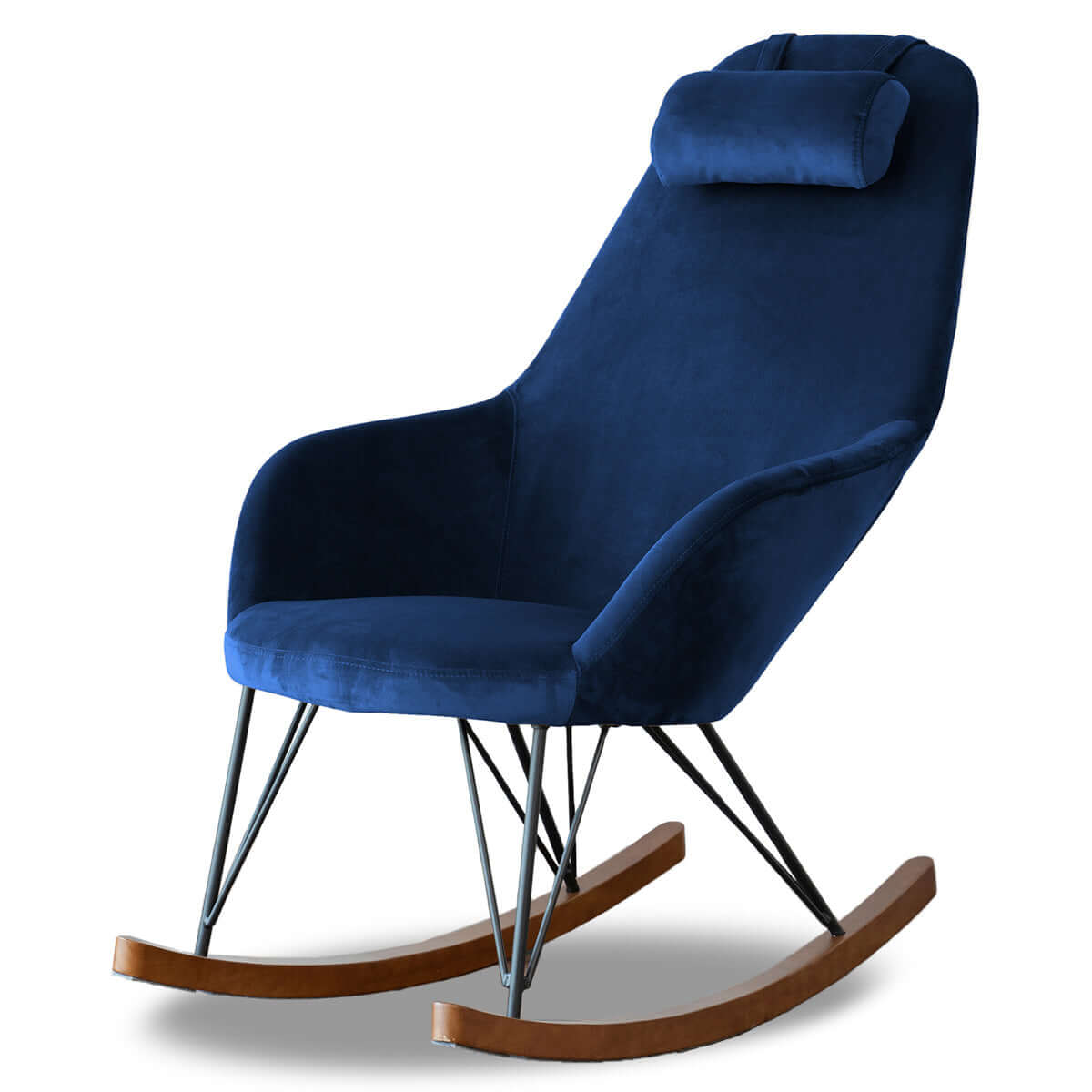 Chelsea Velvet Rocking Chair Blue - AFC00142 - Luna Furniture