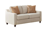 Christine Upholstered Cushion Back Loveseat Beige from Coaster - Luna Furniture