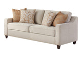 Christine Upholstered Cushion Back Sofa Beige from Coaster - Luna Furniture