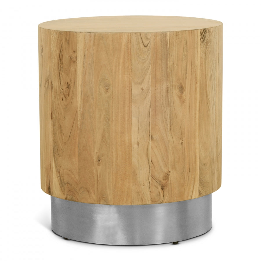 Acacia Chrome End Table from Meridian - Luna Furniture