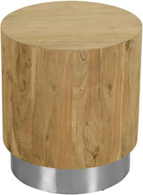 Acacia Chrome End Table from Meridian - Luna Furniture