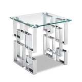 Alexis Chrome Chrome End Table from Meridian - Luna Furniture