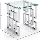 Alexis Chrome Chrome End Table from Meridian - Luna Furniture