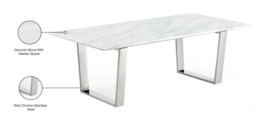 Carlton Chrome Coffee Table from Meridian - Luna Furniture