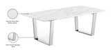 Carlton Chrome Coffee Table from Meridian - Luna Furniture