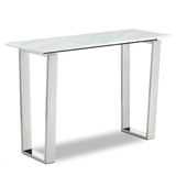 Carlton Chrome Chrome Console Table from Meridian - Luna Furniture