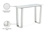 Carlton Chrome Chrome Console Table from Meridian - Luna Furniture