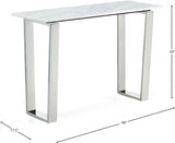 Carlton Chrome Chrome Console Table from Meridian - Luna Furniture