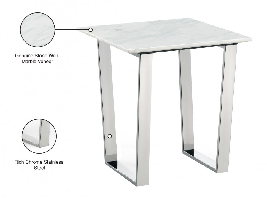 Carlton Chrome Chrome End Table from Meridian - Luna Furniture