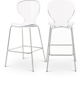 Clarion Chrome Counter Stool, Set of 2 from Meridian - Luna Furniture