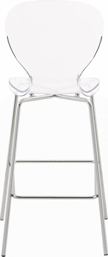 Clarion Chrome Counter Stool, Set of 2 from Meridian - Luna Furniture