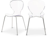 Clarion Chrome Dining Chair, Set of 2 from Meridian - Luna Furniture