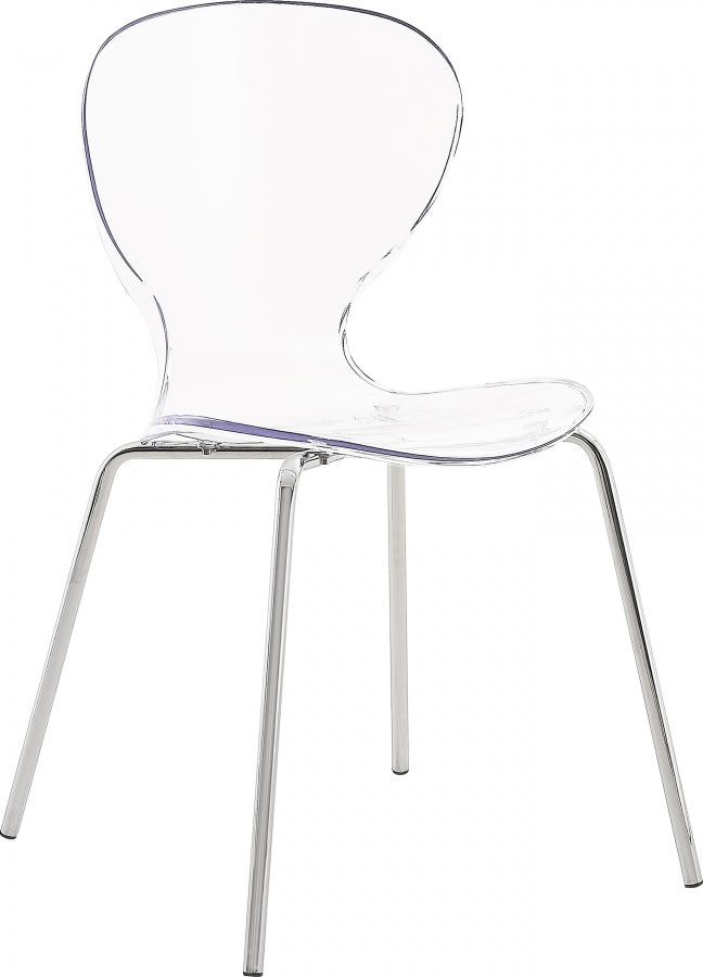 Clarion Chrome Dining Chair, Set of 2 from Meridian - Luna Furniture