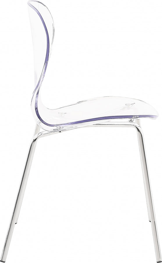 Clarion Chrome Dining Chair, Set of 2 from Meridian - Luna Furniture