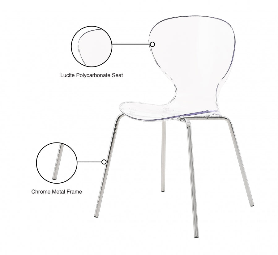 Clarion Chrome Dining Chair, Set of 2 from Meridian - Luna Furniture