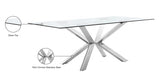 Juno Chrome Chrome Dining Table from Meridian - Luna Furniture