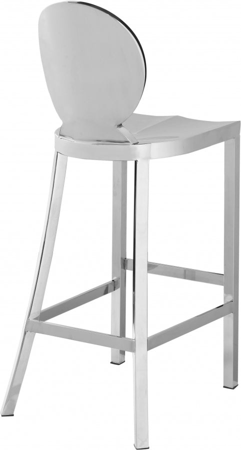 Maddox Chrome Chrome Stainless Steel Bar Stool from Meridian - Luna Furniture